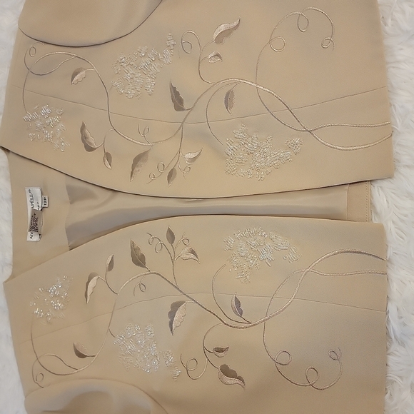 𝅺ADRIANNA Papell elegant maxi dress with cropped overlay sequin jacket - Picture 4 of 16